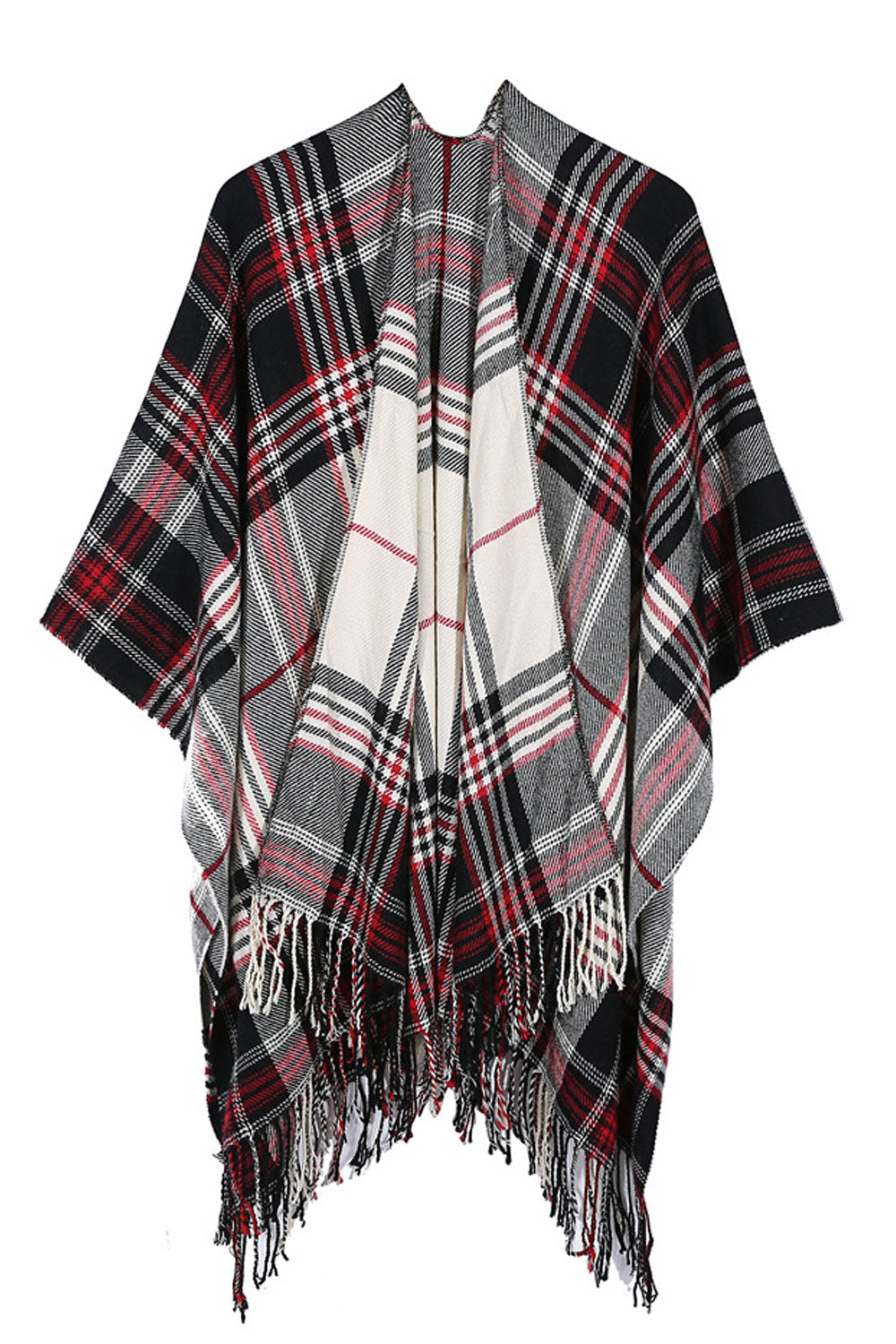 Women Plaid Pattern Warm & Thick Cashmere Shawl