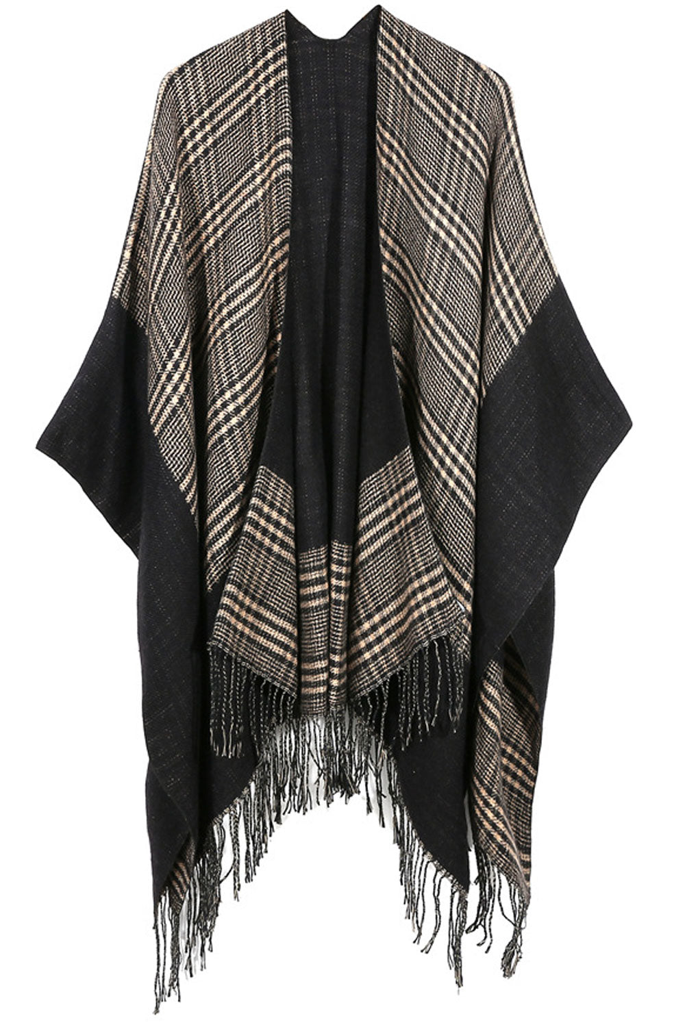 Women Plaid Pattern Warm & Thick Cashmere Shawl