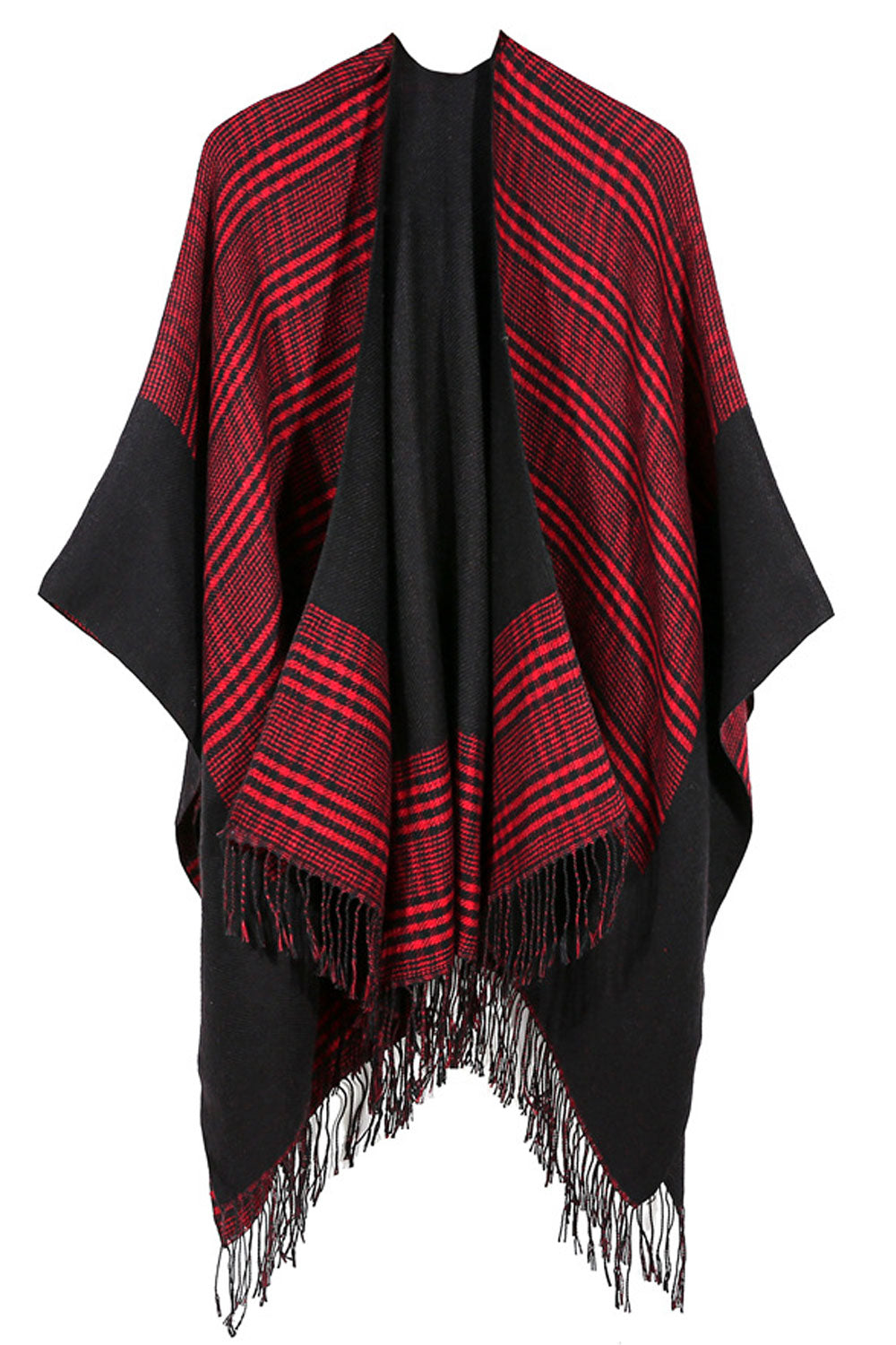 Women Plaid Pattern Warm & Thick Cashmere Shawl
