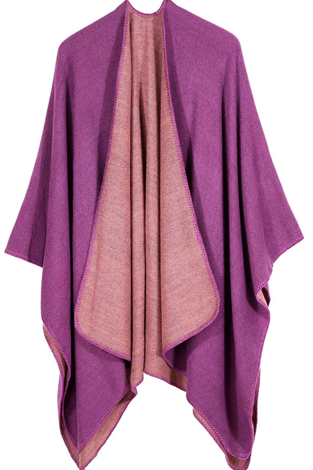 Women Solid Color Warm & Thick Shawl