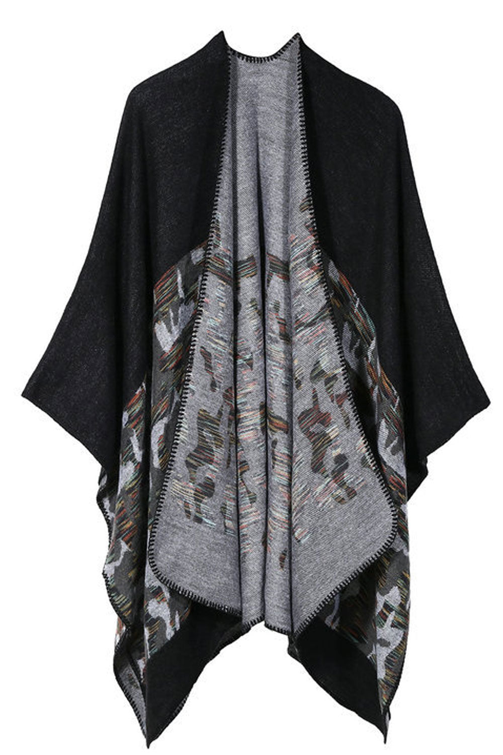 Women Stylish Camouflage Pattern Warm Shawl