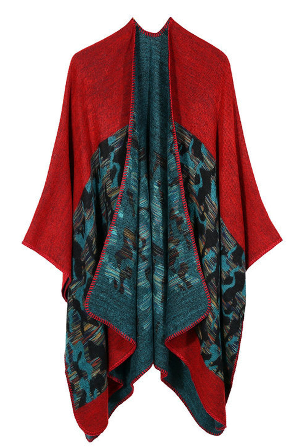 Women Stylish Camouflage Pattern Warm Shawl