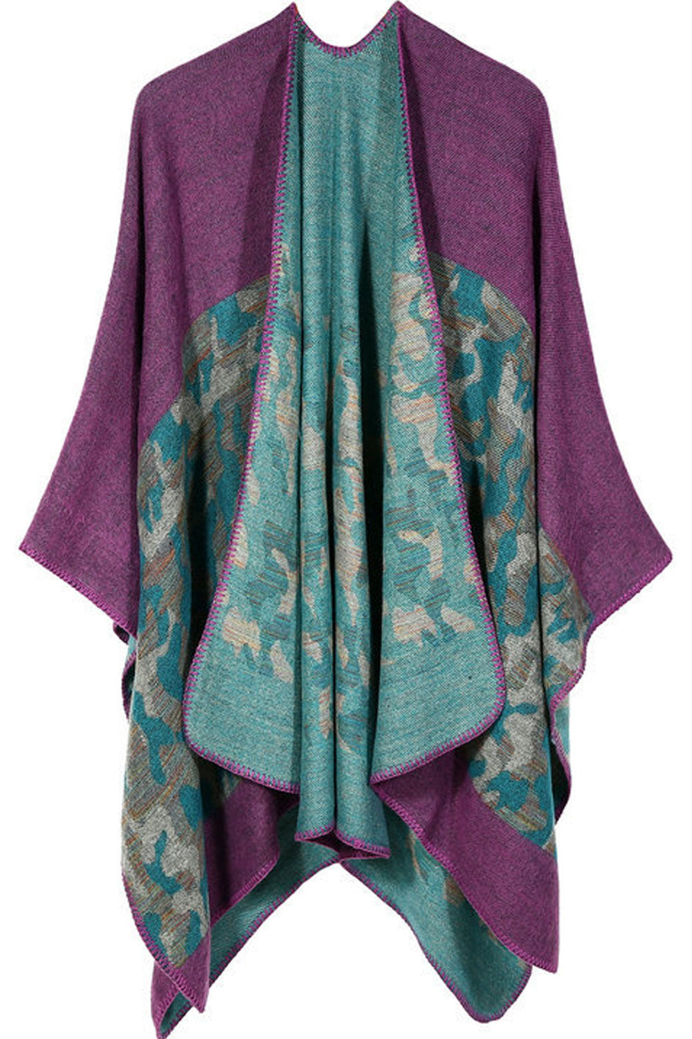 Women Stylish Camouflage Pattern Warm Shawl
