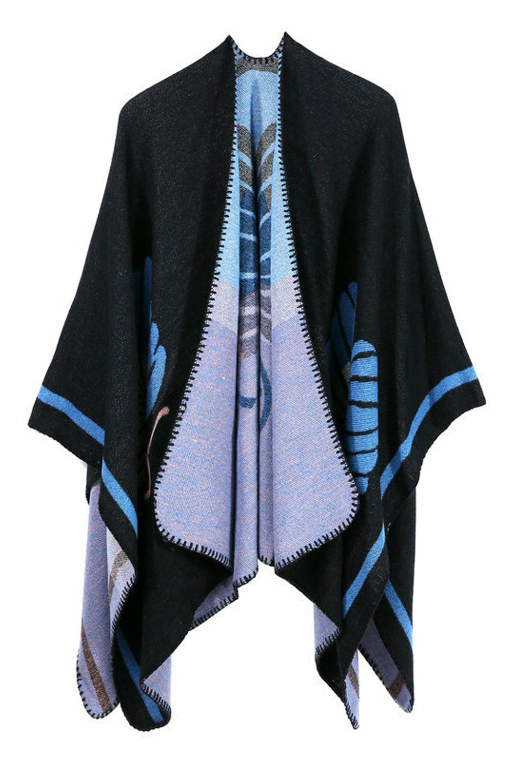Women Winter Print Pattern Warm Cashmere Shawl