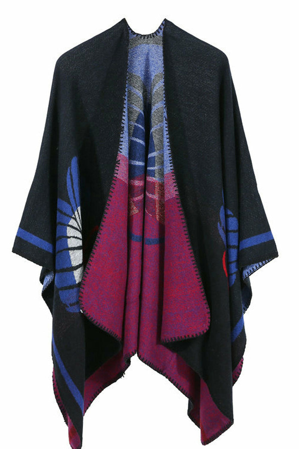 Women Winter Print Pattern Warm Cashmere Shawl