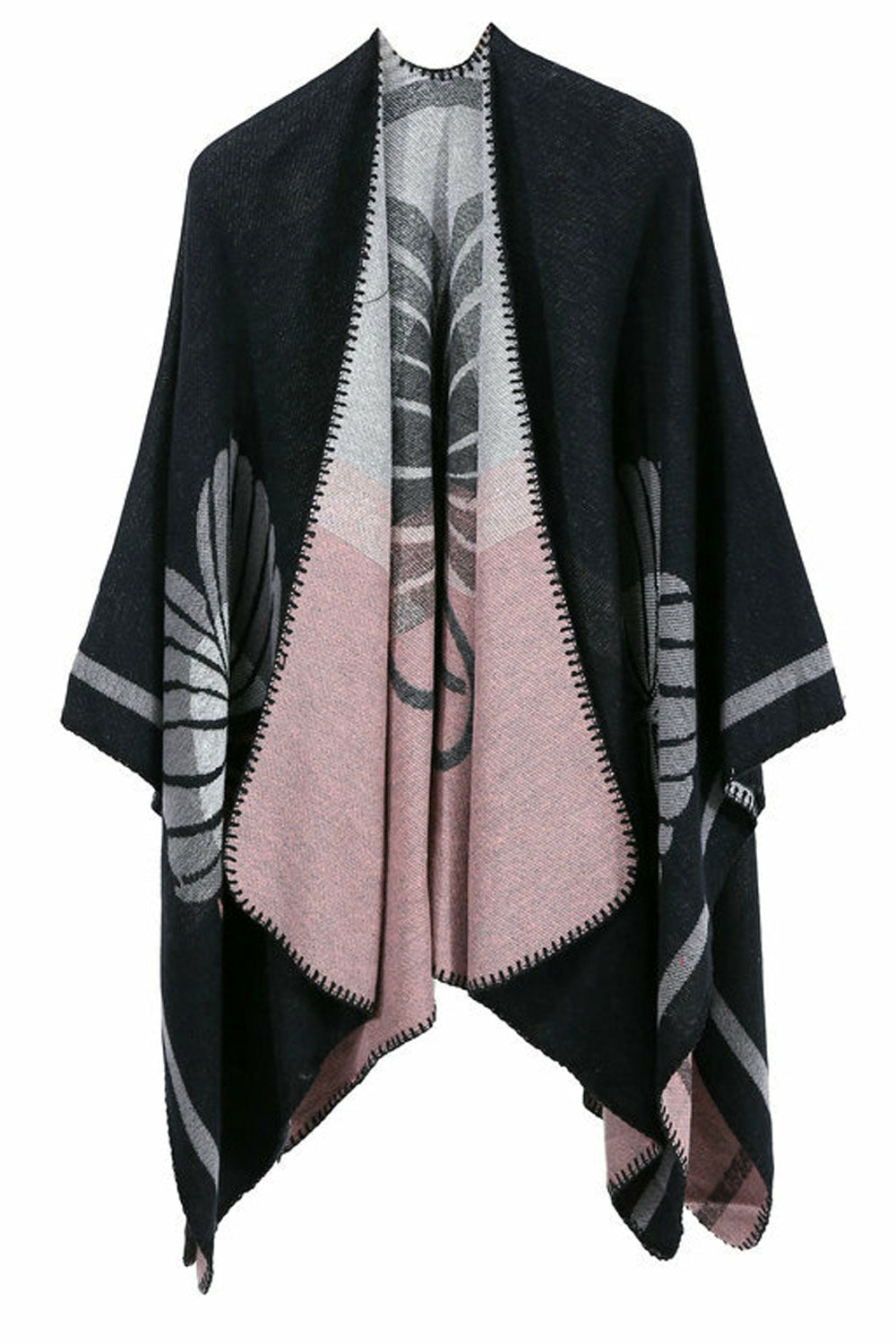 Women Winter Print Pattern Warm Cashmere Shawl