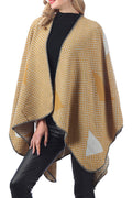 Women Dazzling Plaid Pattern Warm Shawl