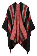 Women Thick Stripe Warm & Thick Cashmere Shawl