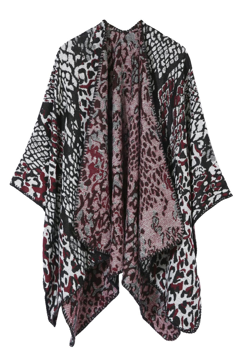 Women Warm Snake Leopard Pattern Cashmere Shawl
