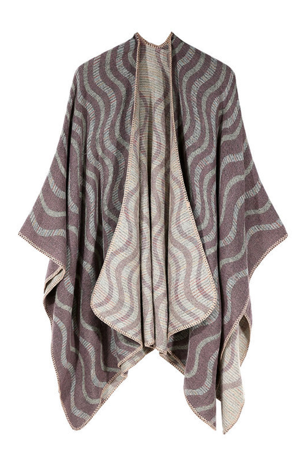 Women Classy & Comfortable Wave Stripe Warm Shawl