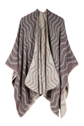 Women Classy & Comfortable Wave Stripe Warm Shawl
