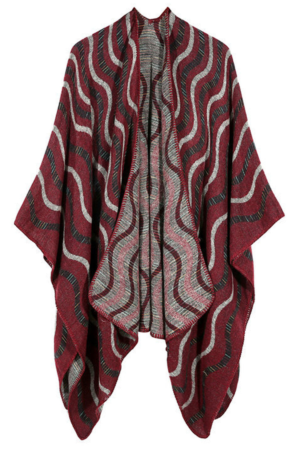 Women Classy & Comfortable Wave Stripe Warm Shawl