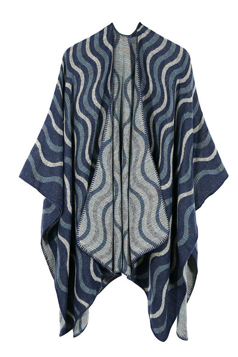 Women Classy & Comfortable Wave Stripe Warm Shawl