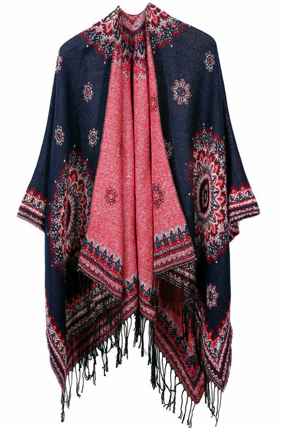 Women Flawless Sun Flower Tassel Decorated Shawl