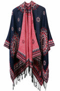 Women Flawless Sun Flower Tassel Decorated Shawl