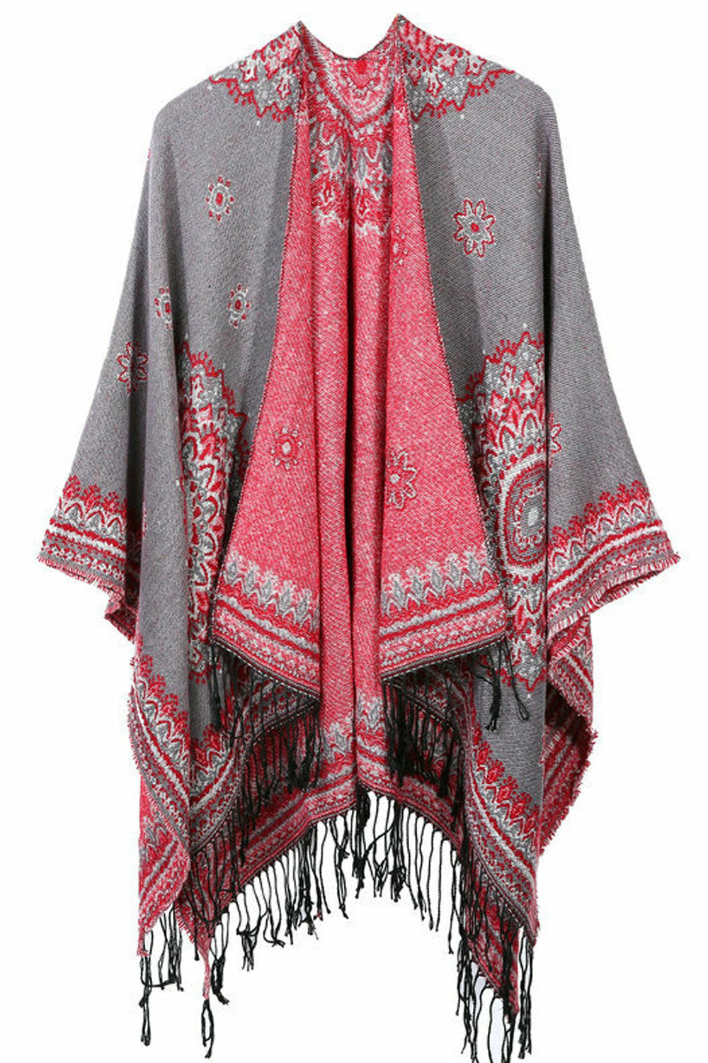Women Flawless Sun Flower Tassel Decorated Shawl