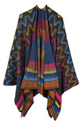 Women Autumn Winter Color Stripe Warm & Thick Shawl