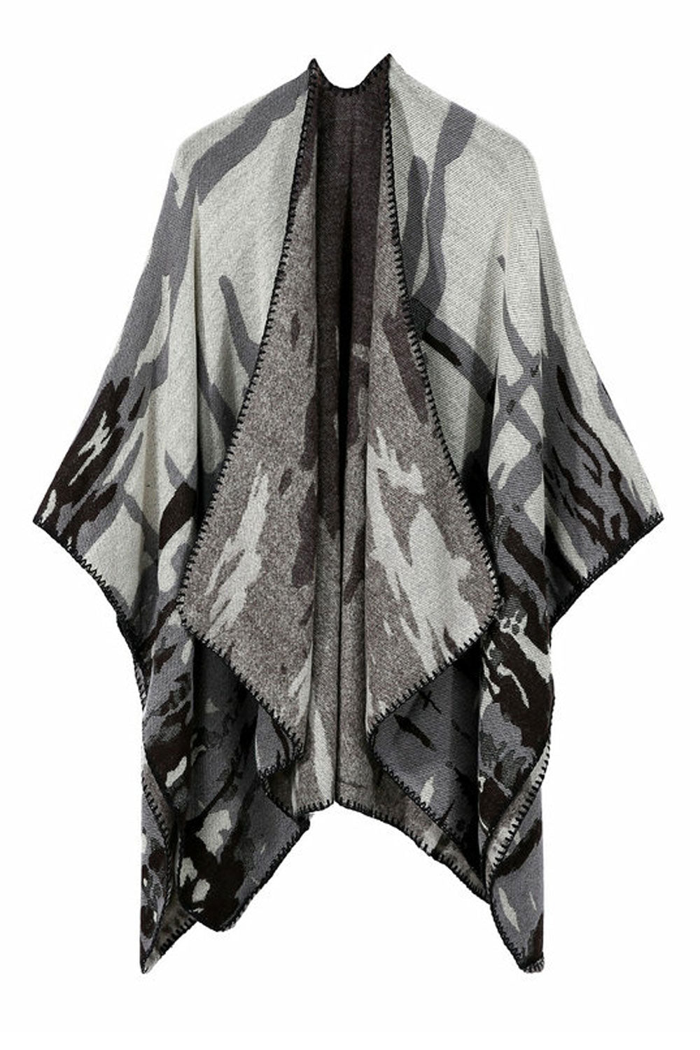 Women Fashion Camouflage Pattern Warm & Thick Shawl