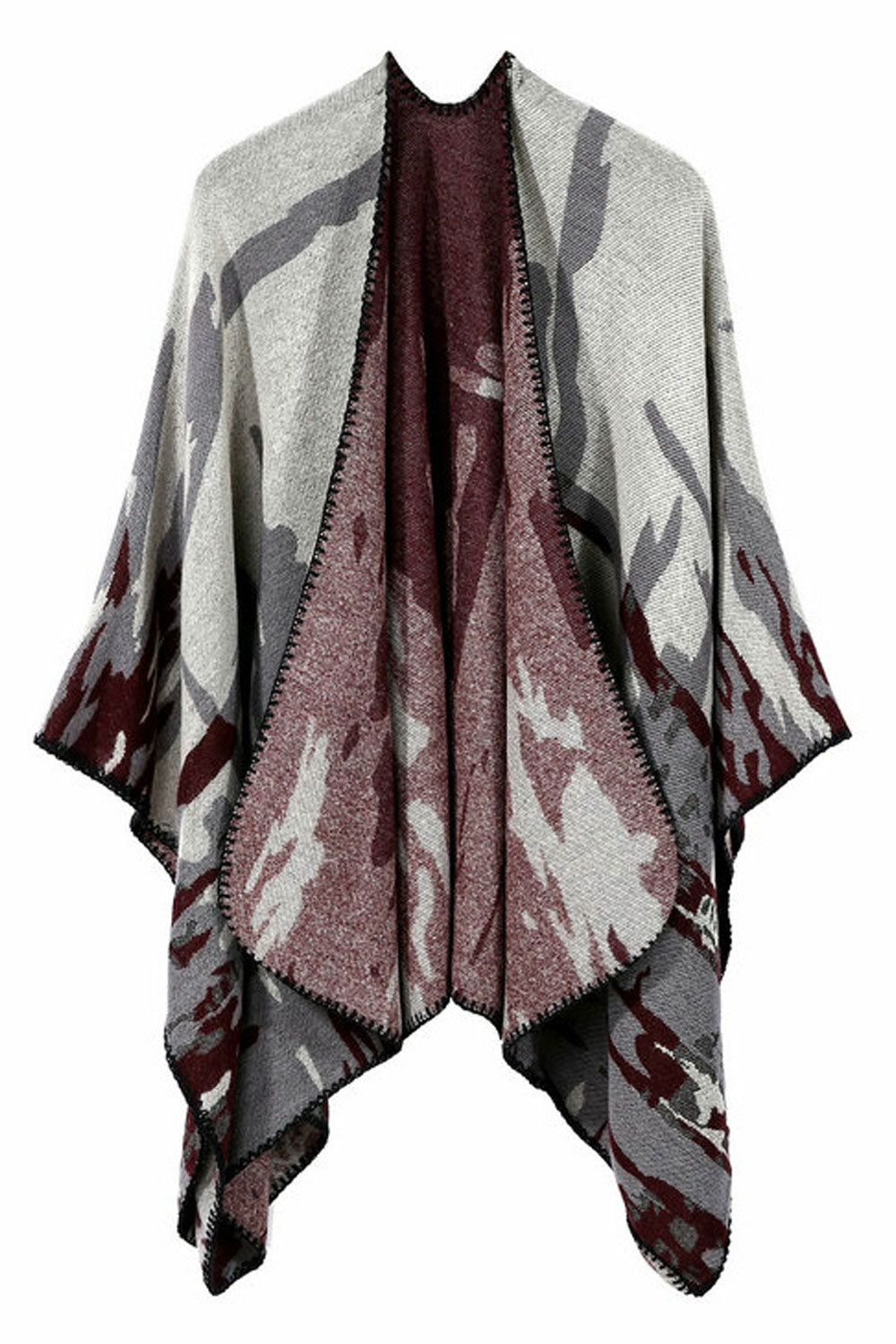 Women Fashion Camouflage Pattern Warm & Thick Shawl