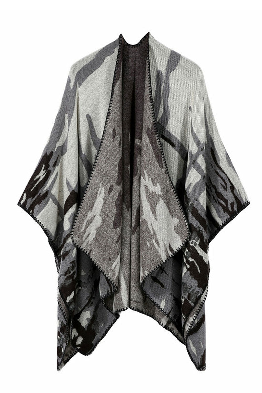 Women Fashion Camouflage Pattern Warm & Thick Shawl