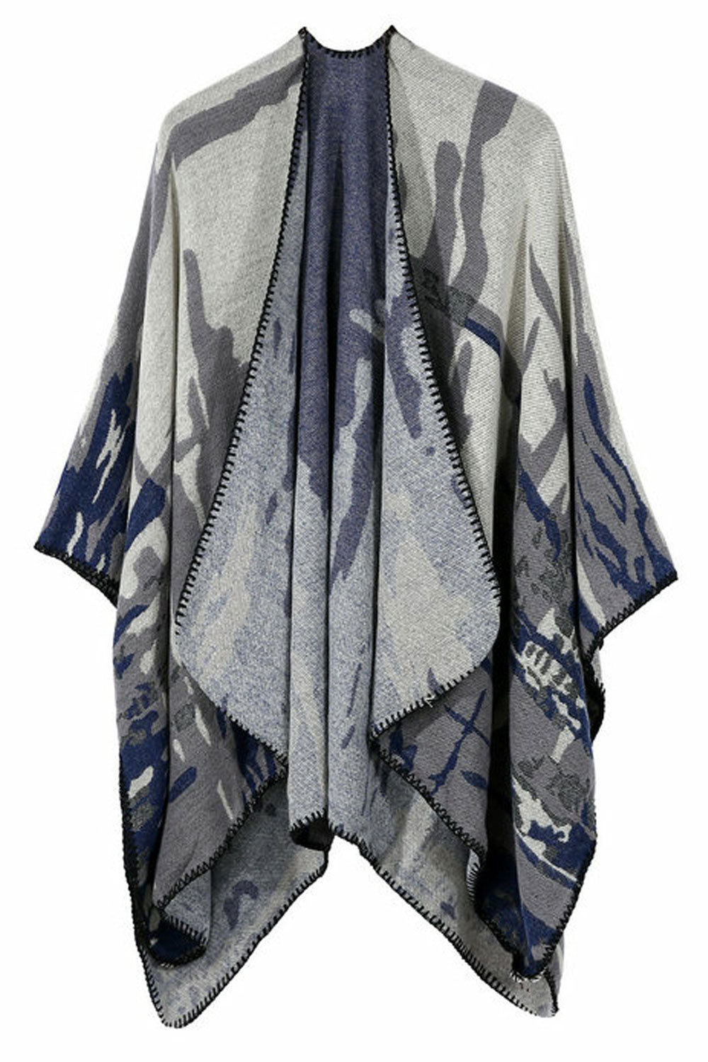Women Fashion Camouflage Pattern Warm & Thick Shawl