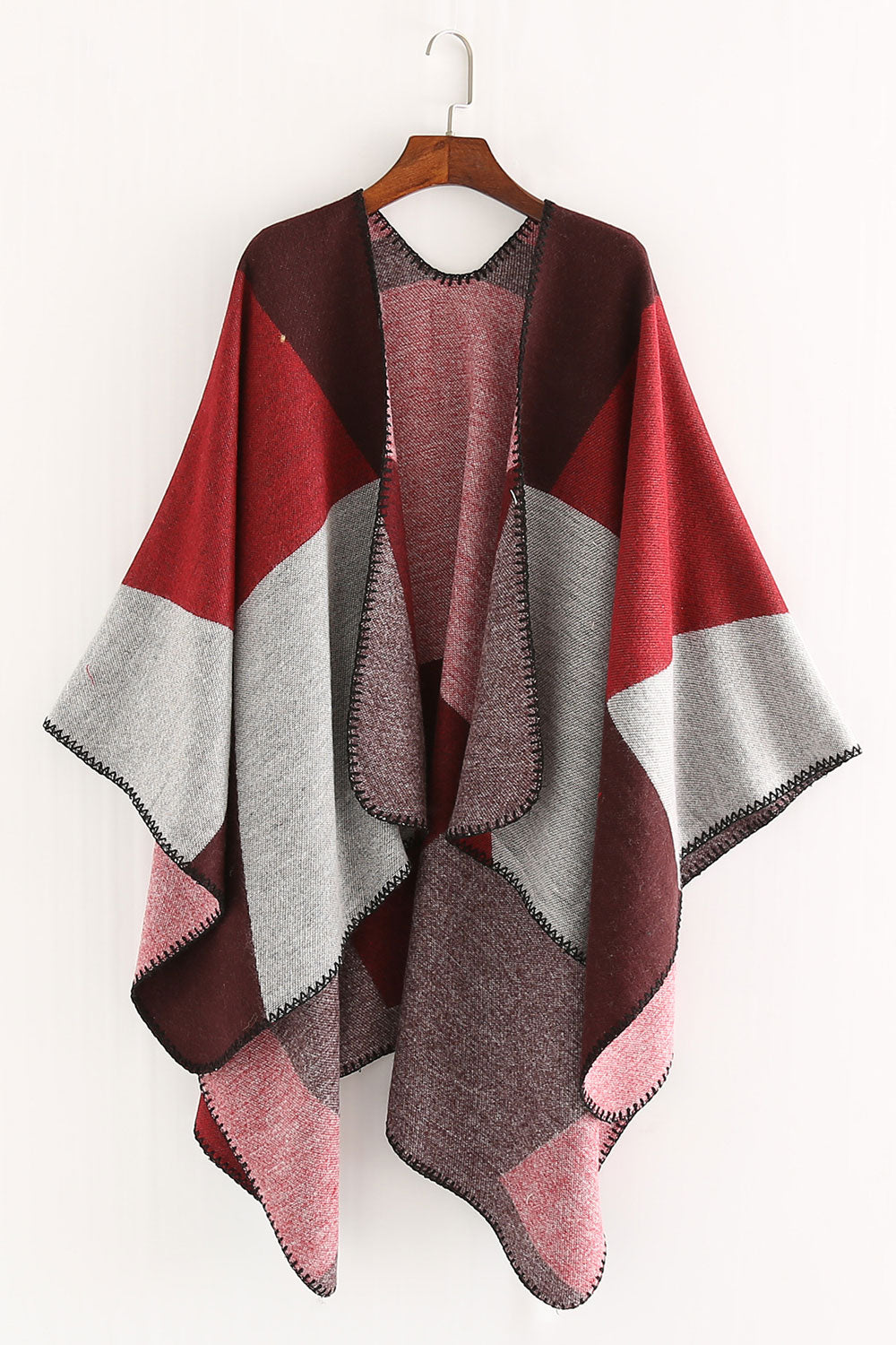 Women Classy Contrast Color Warm Cashmere Shawl