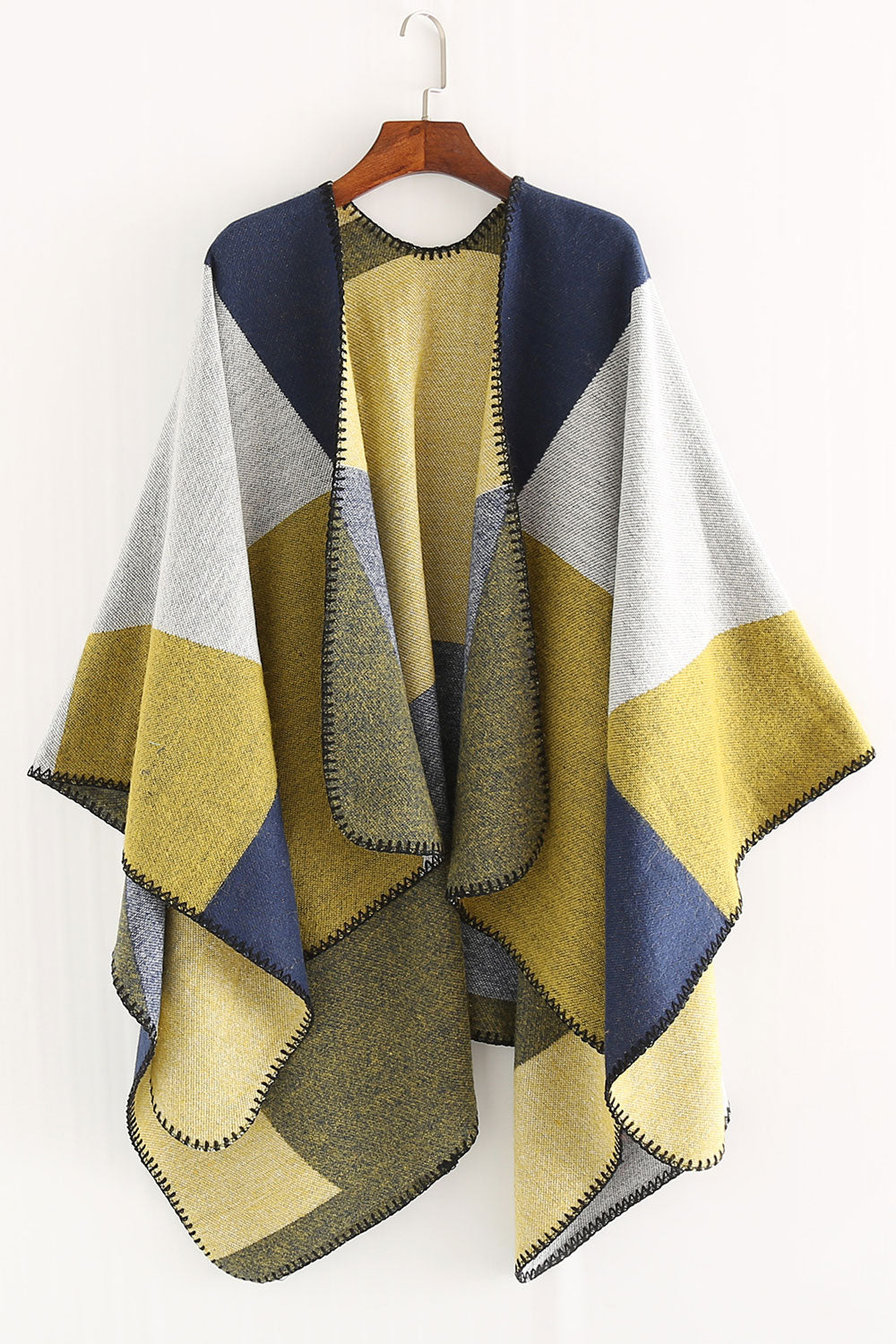 Women Classy Contrast Color Warm Cashmere Shawl