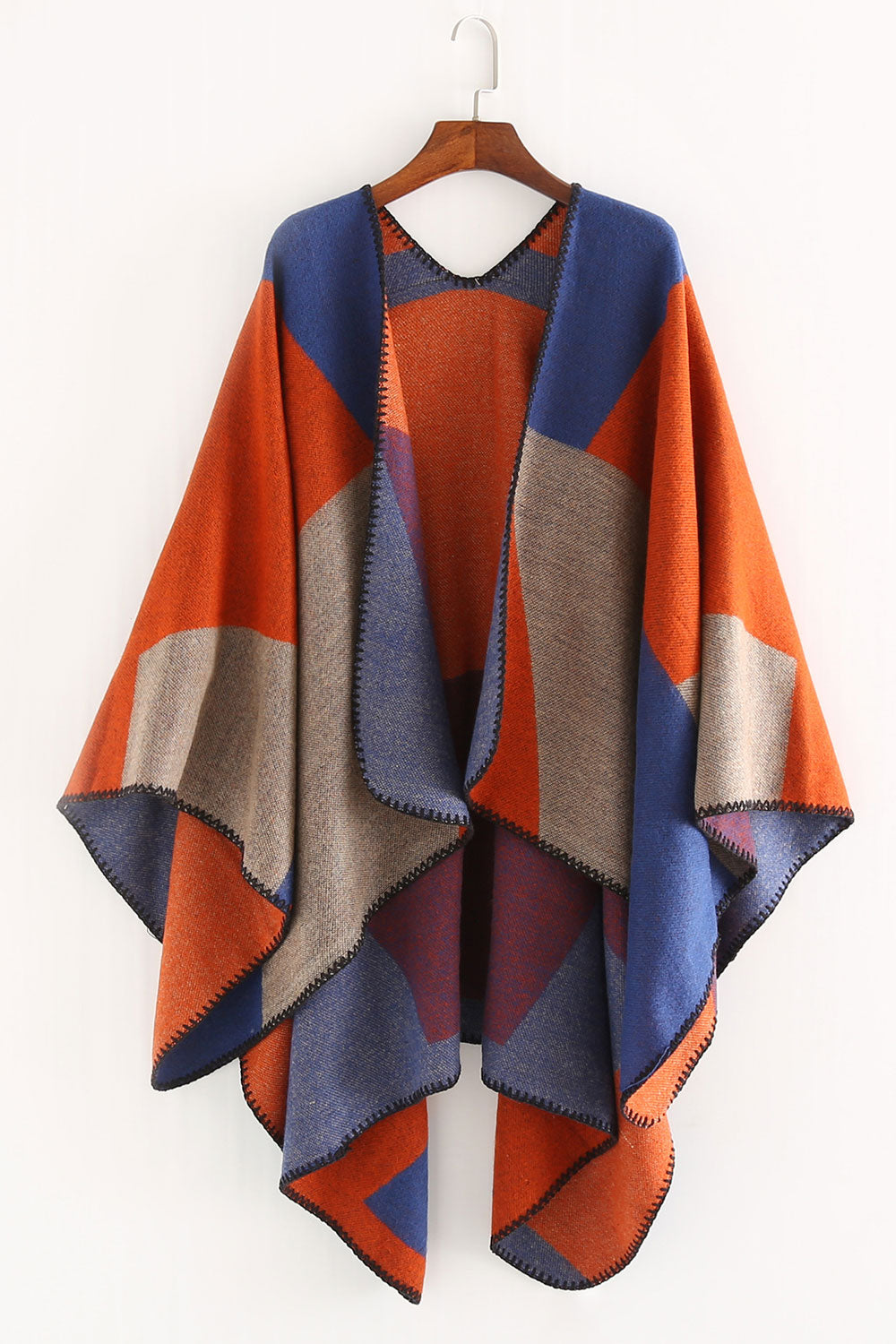 Women Classy Contrast Color Warm Cashmere Shawl