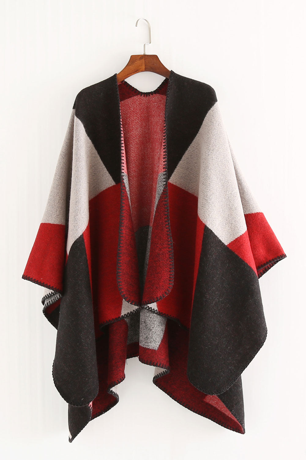 Women Classy Contrast Color Warm Cashmere Shawl
