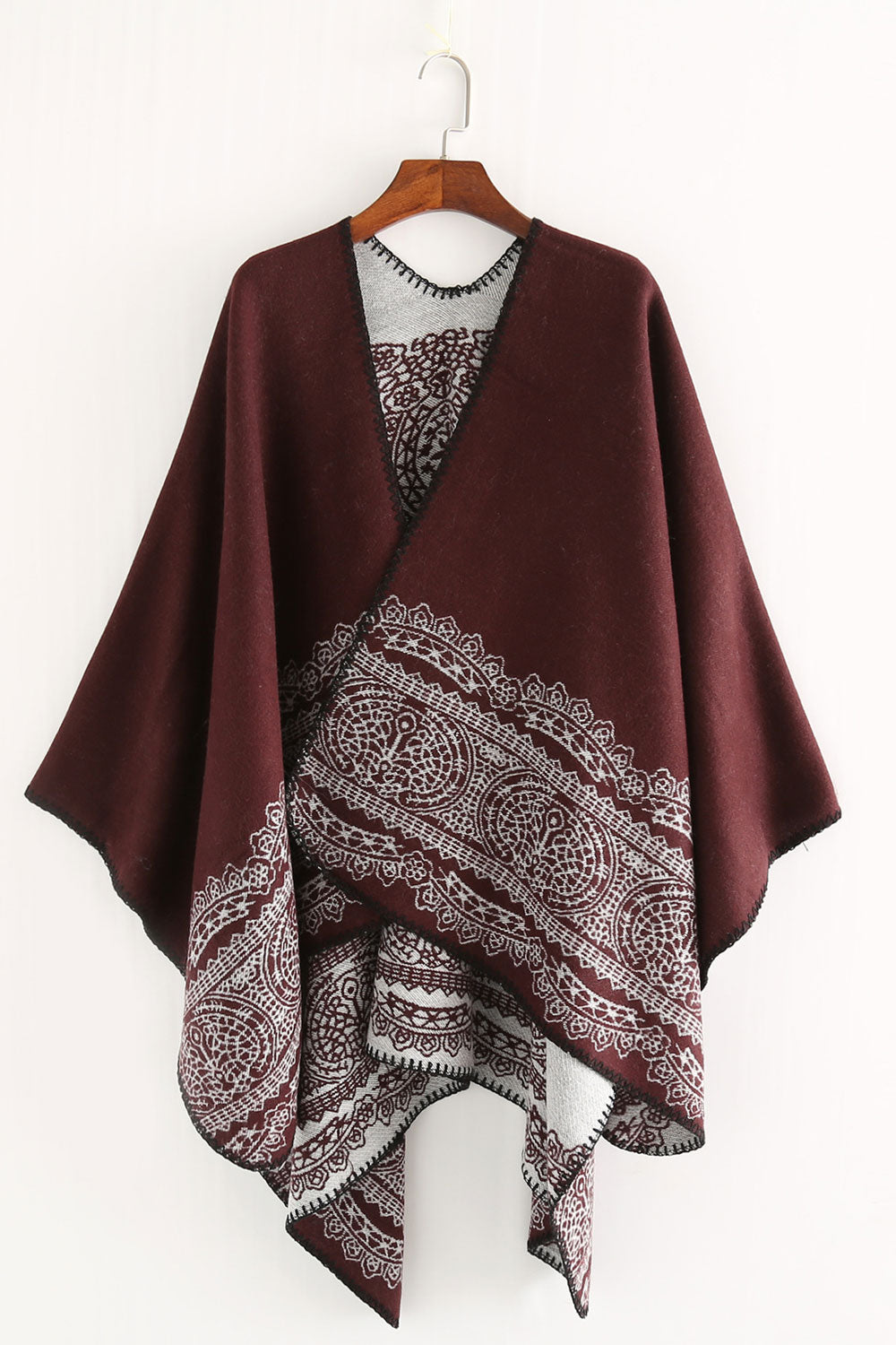 Women Autumn Winter Lace Pattern Warm Shawl