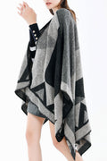 Women Contrast Colored Warm & Thick Shawl