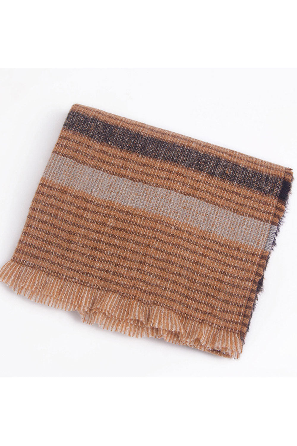 Women Elegant Striped Pattern Warm & Thick Shawl