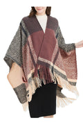 Women Classy Warm & Thick Grid Pattern Winter Shawl