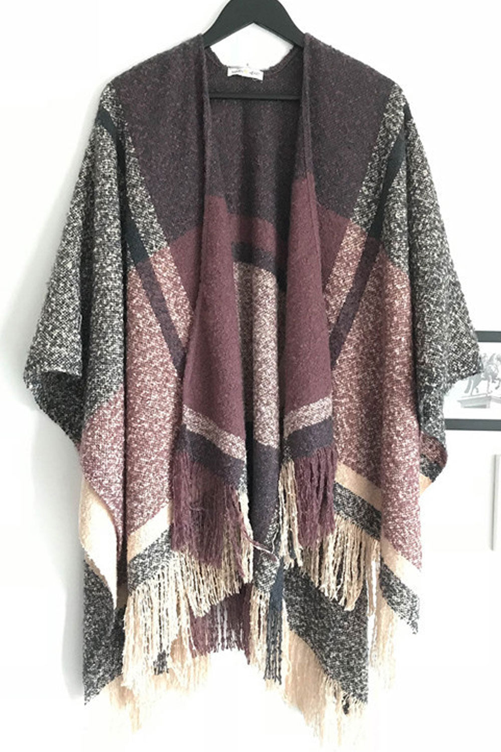 Women Classy Warm & Thick Grid Pattern Winter Shawl