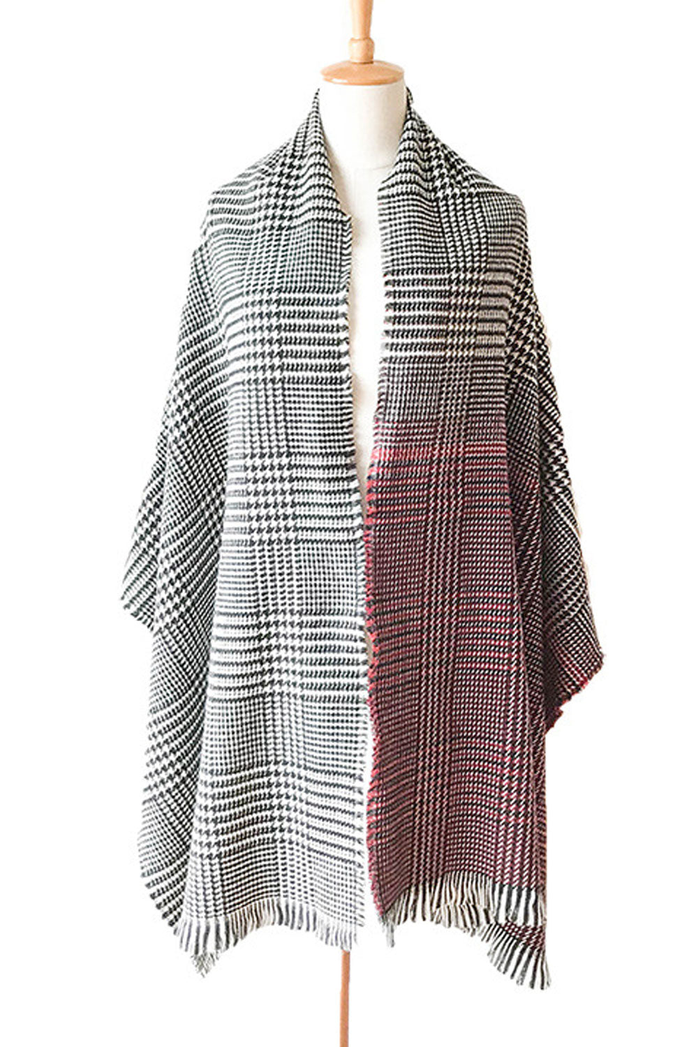 Women Stylish Lattice Pattern Thick Warm Cashmere Shawl