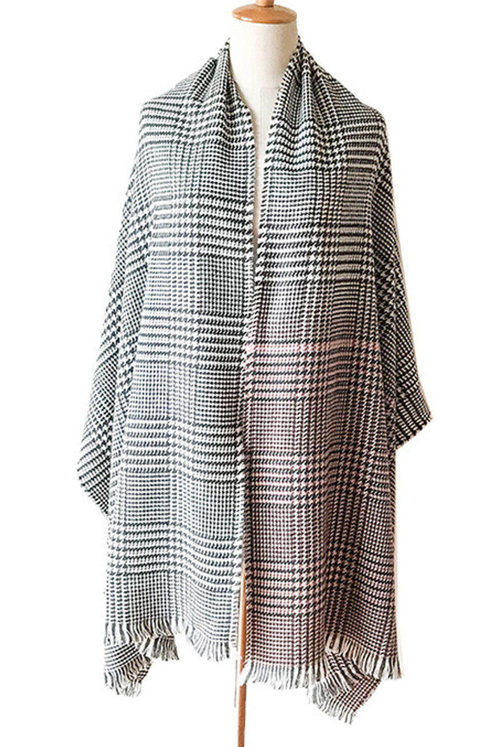 Women Stylish Lattice Pattern Thick Warm Cashmere Shawl