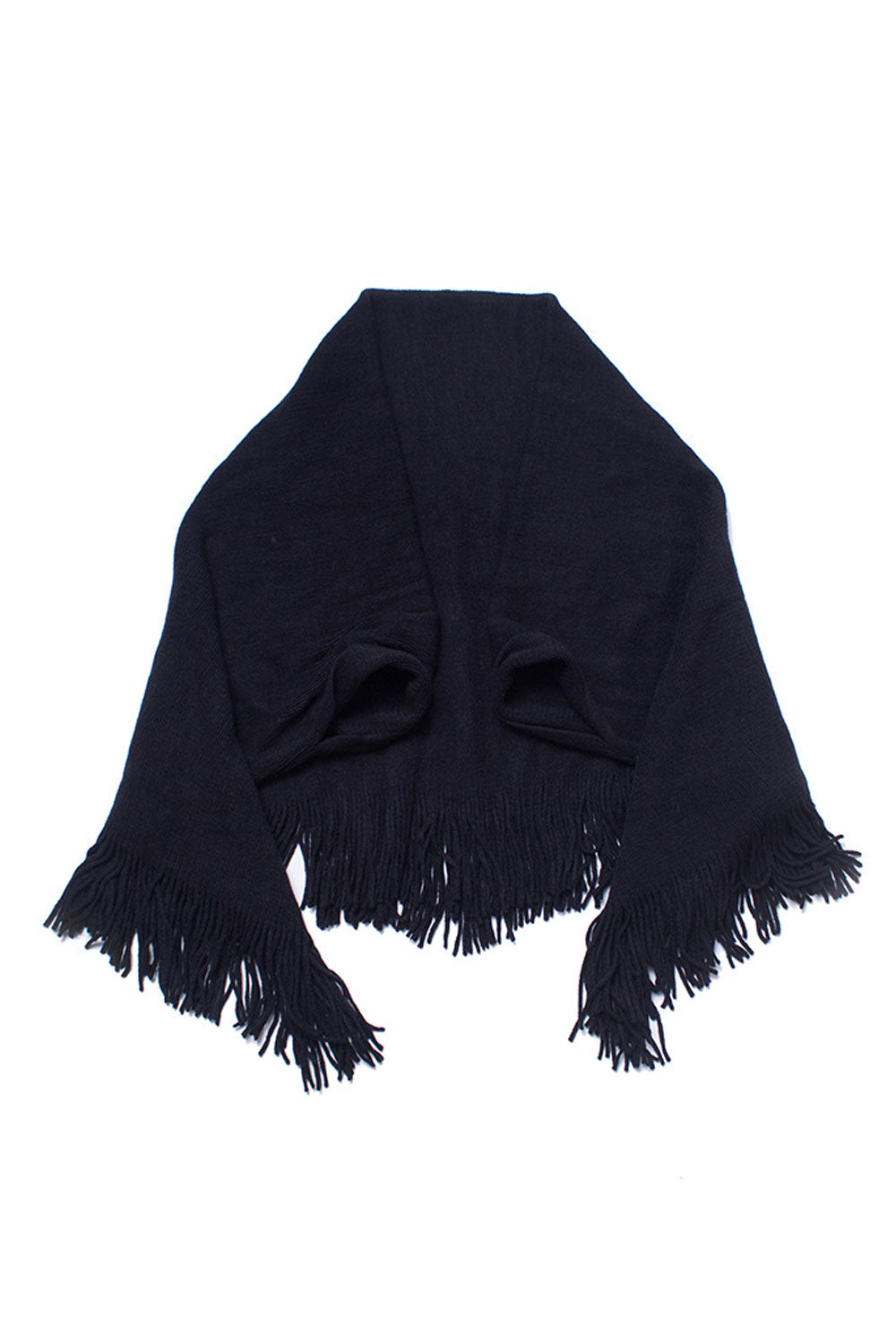 Women Solid Color Tassel Embellished Warm Shawl