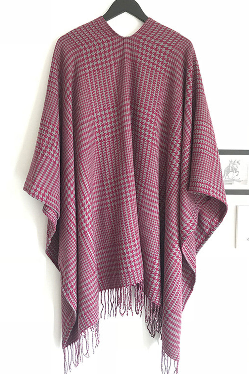 Women Winter Plaid Pattern Warm & Thick Shawl