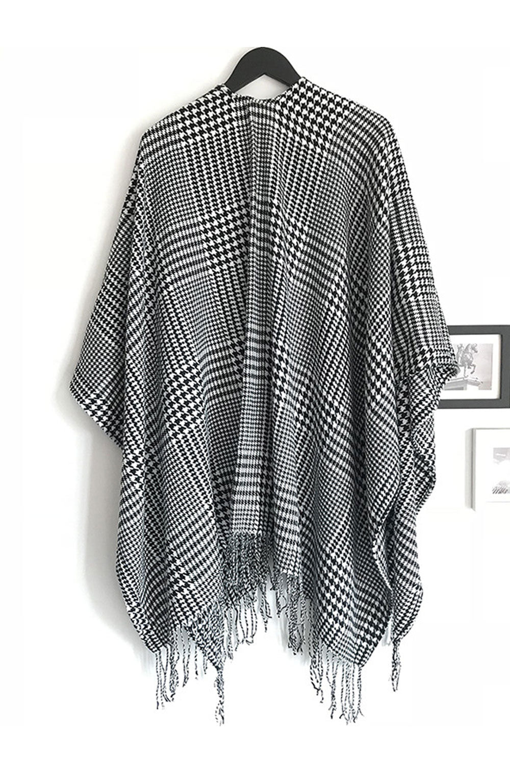 Women Winter Plaid Pattern Warm & Thick Shawl