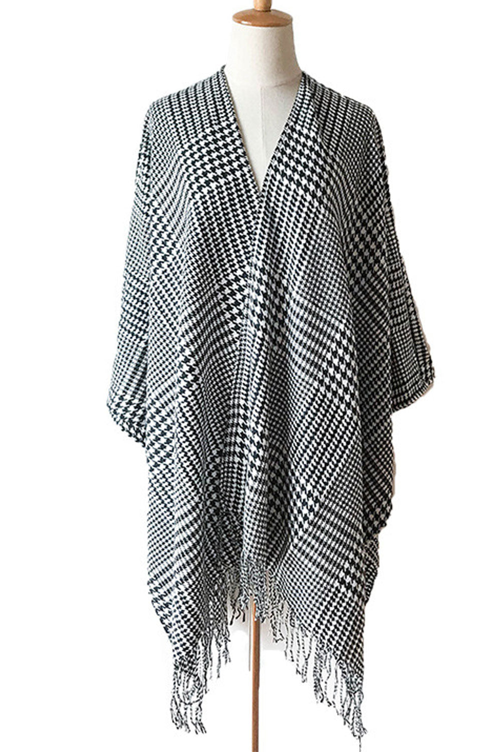 Women Winter Plaid Pattern Warm & Thick Shawl
