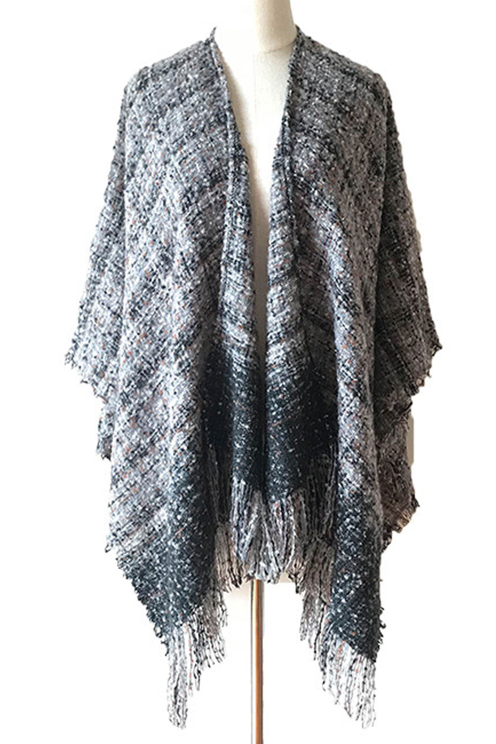 Women Beautiful Lattice Pattern Tassel Warm Shawl