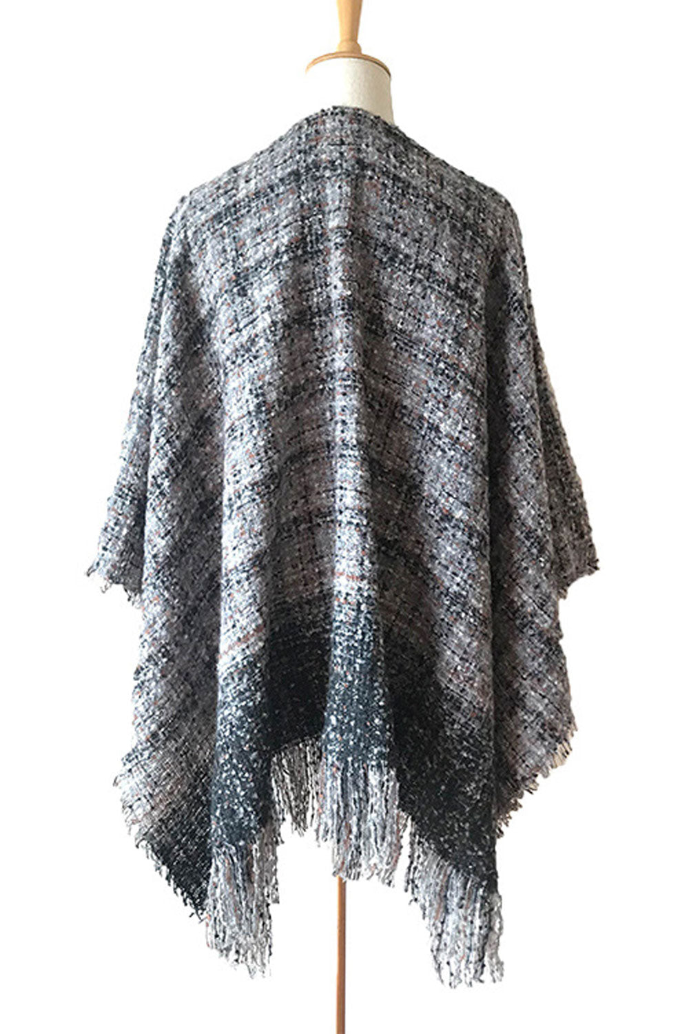 Women Beautiful Lattice Pattern Tassel Warm Shawl