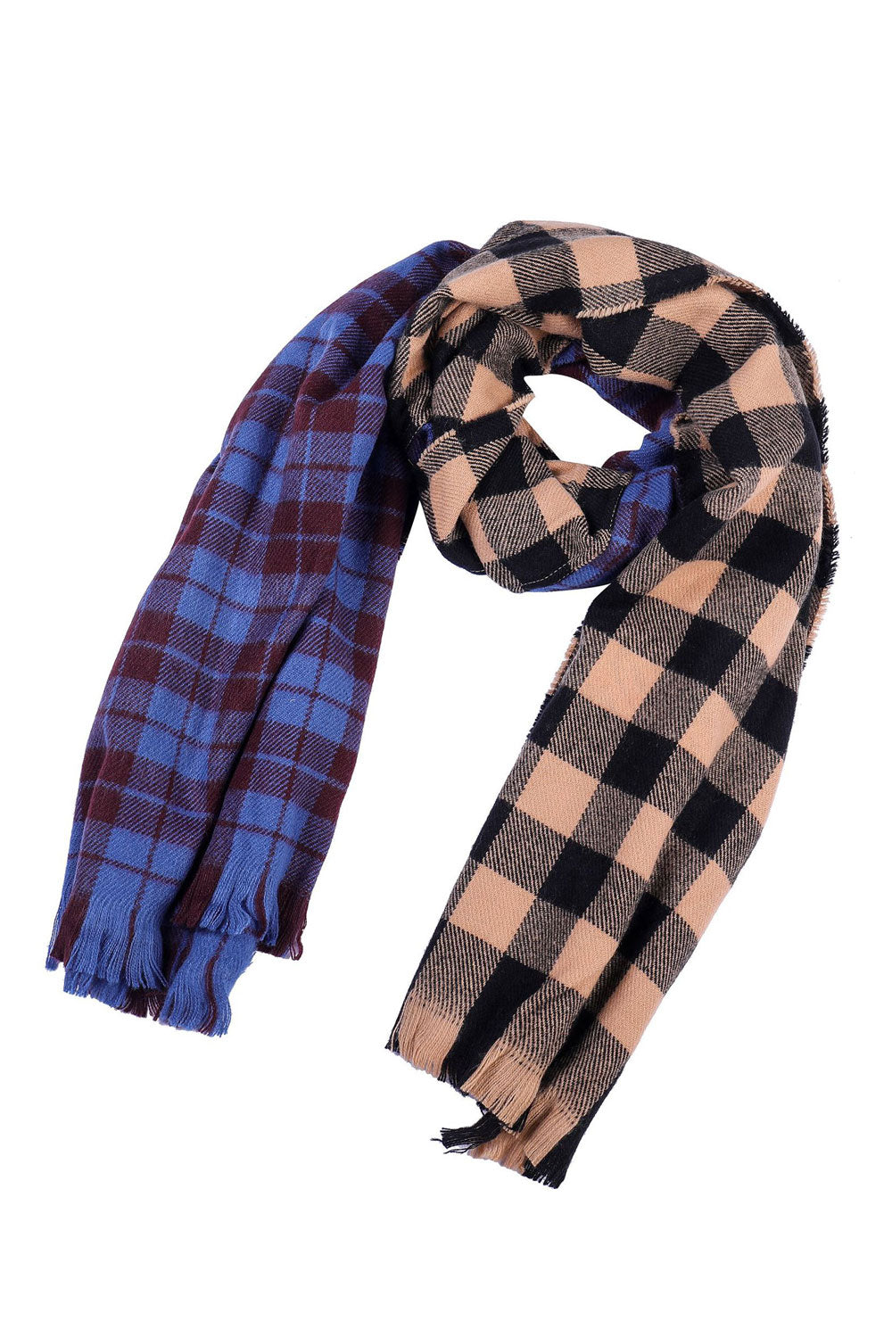 Women Dazzling Plaid Patten Thick & Warm Shawl