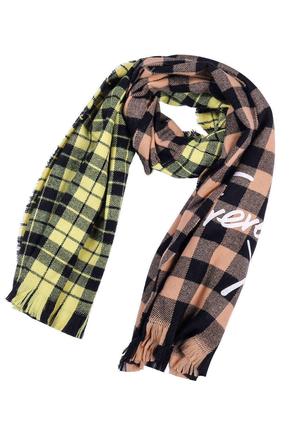 Women Dazzling Plaid Patten Thick & Warm Shawl