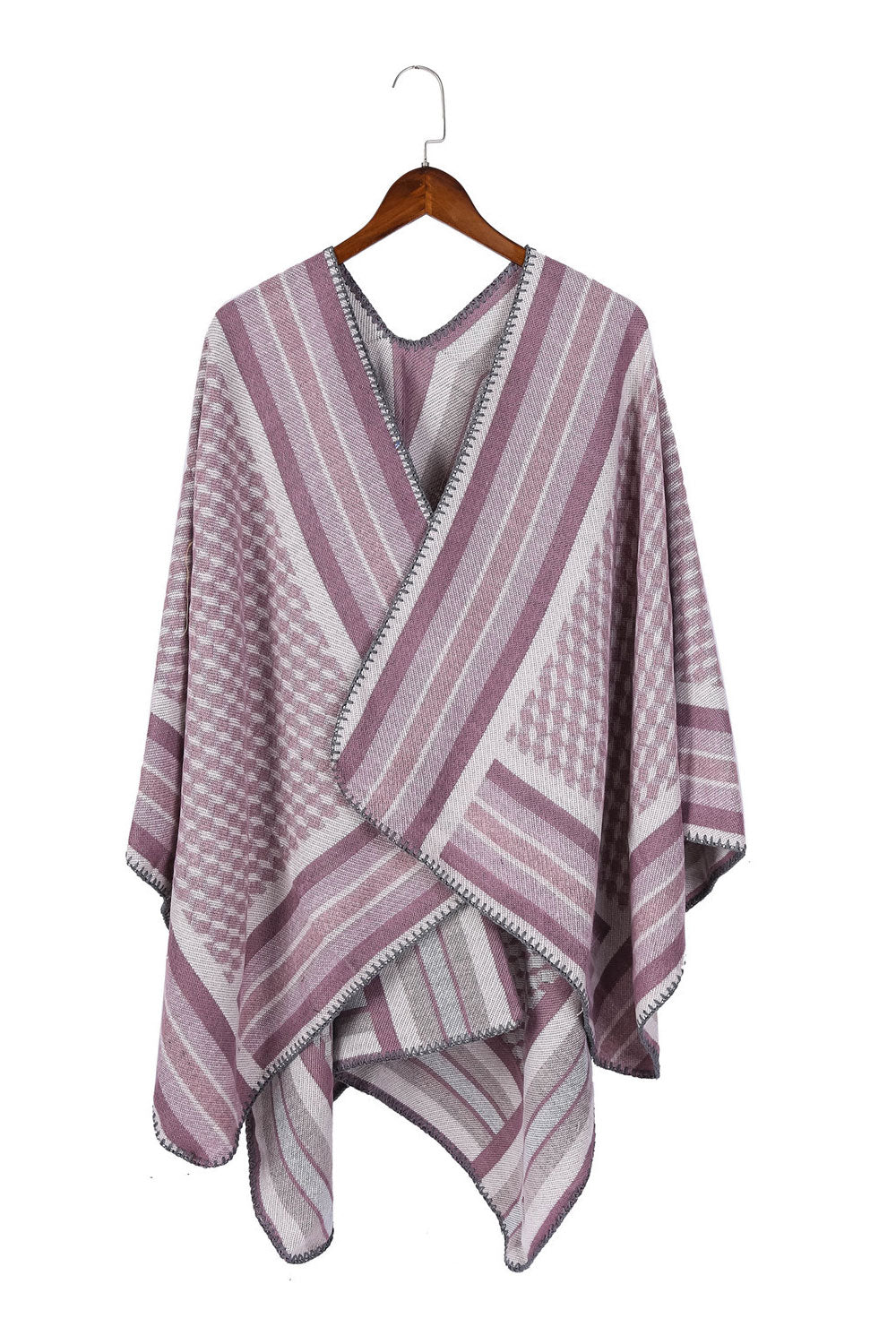 Women Fashion Warm & Thick Striped Pattern Winter Shawl
