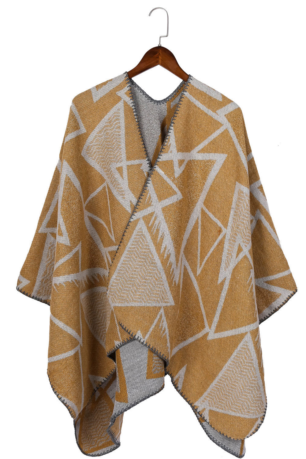 Women Elegant Geometric Triangle Warm Shawl
