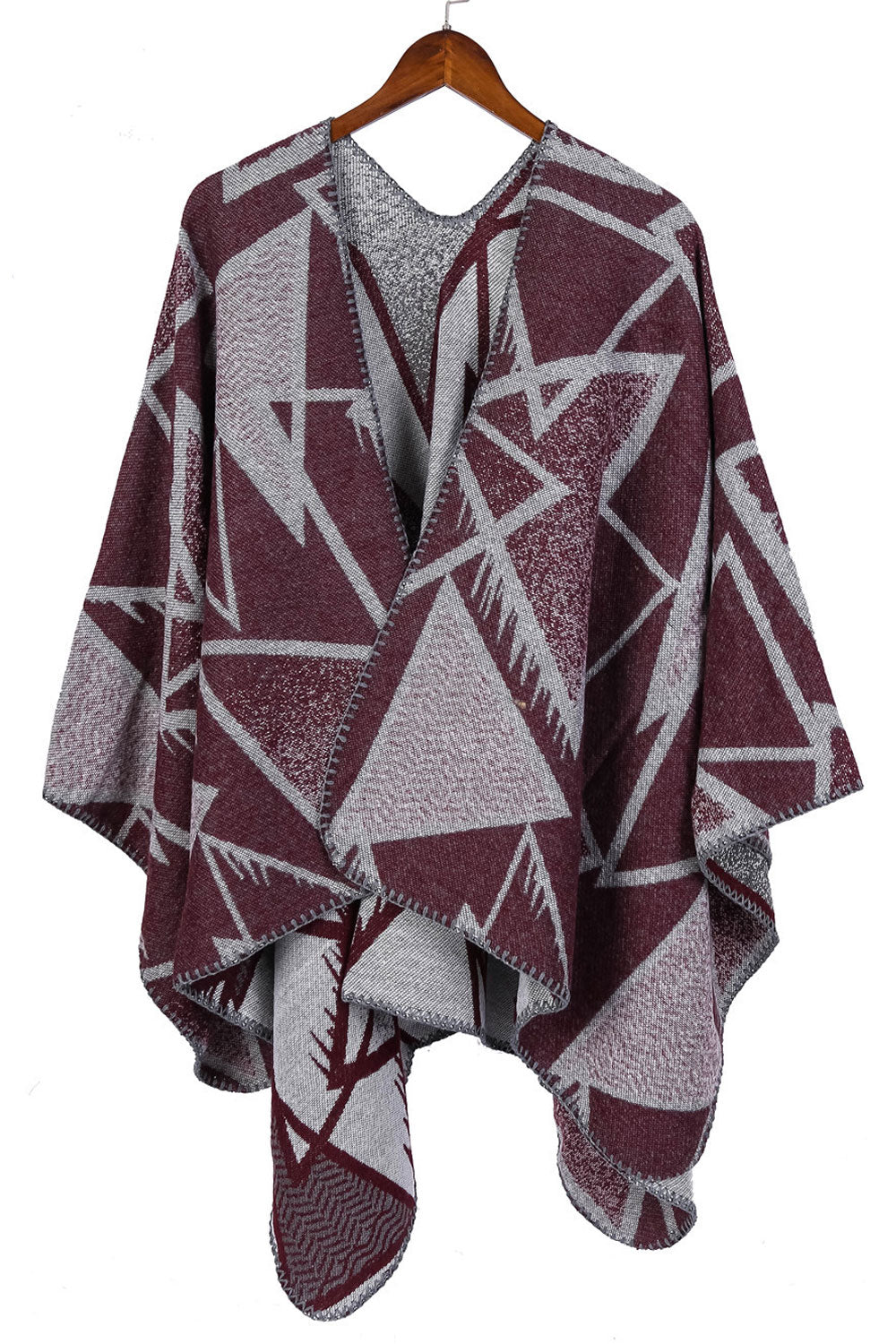 Women Elegant Geometric Triangle Warm Shawl