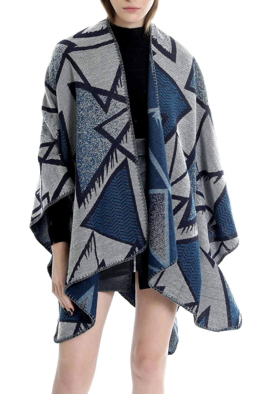 Women Elegant Geometric Triangle Warm Shawl