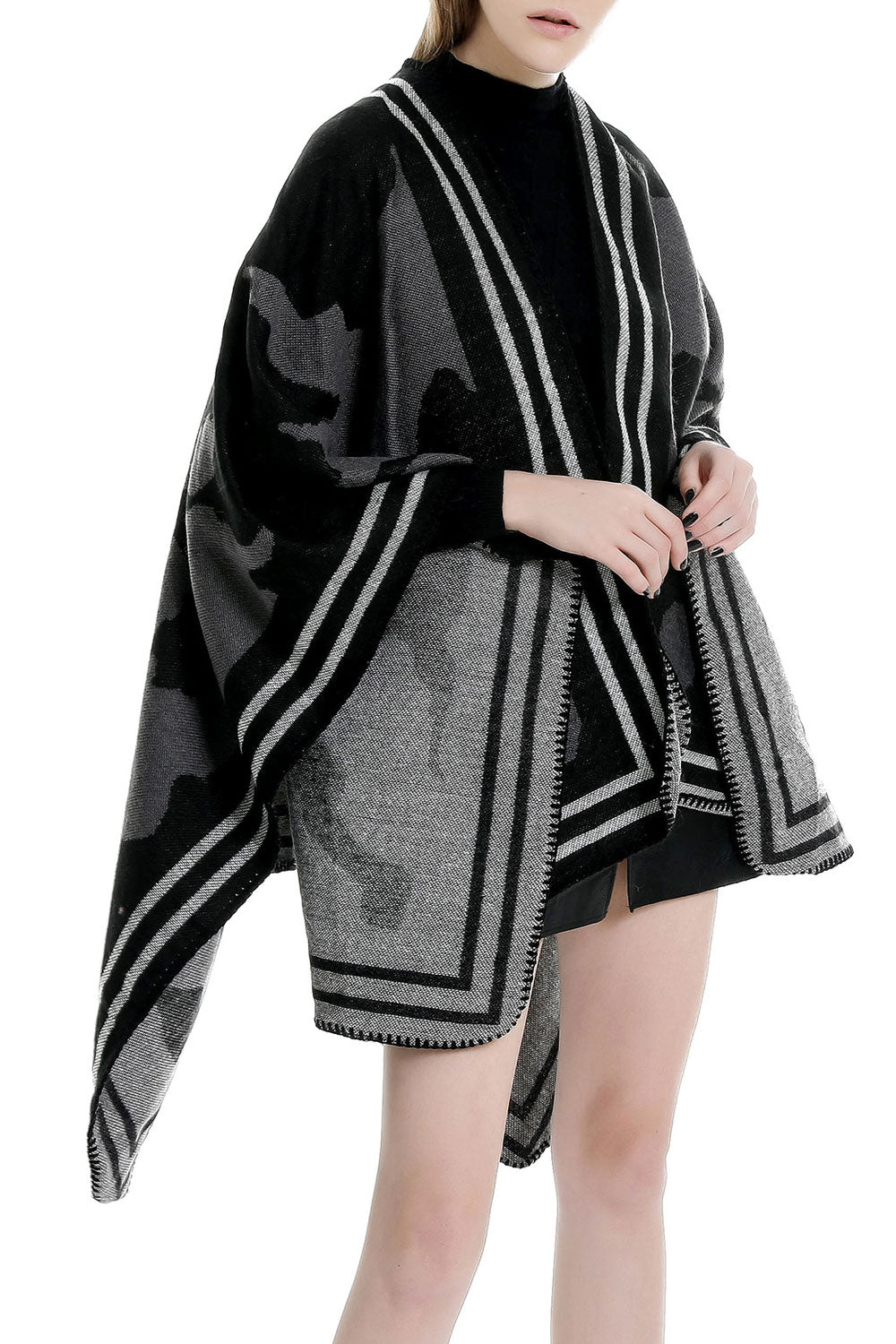 Women Classy Camouflage Pattern Warm & Thick Shawl