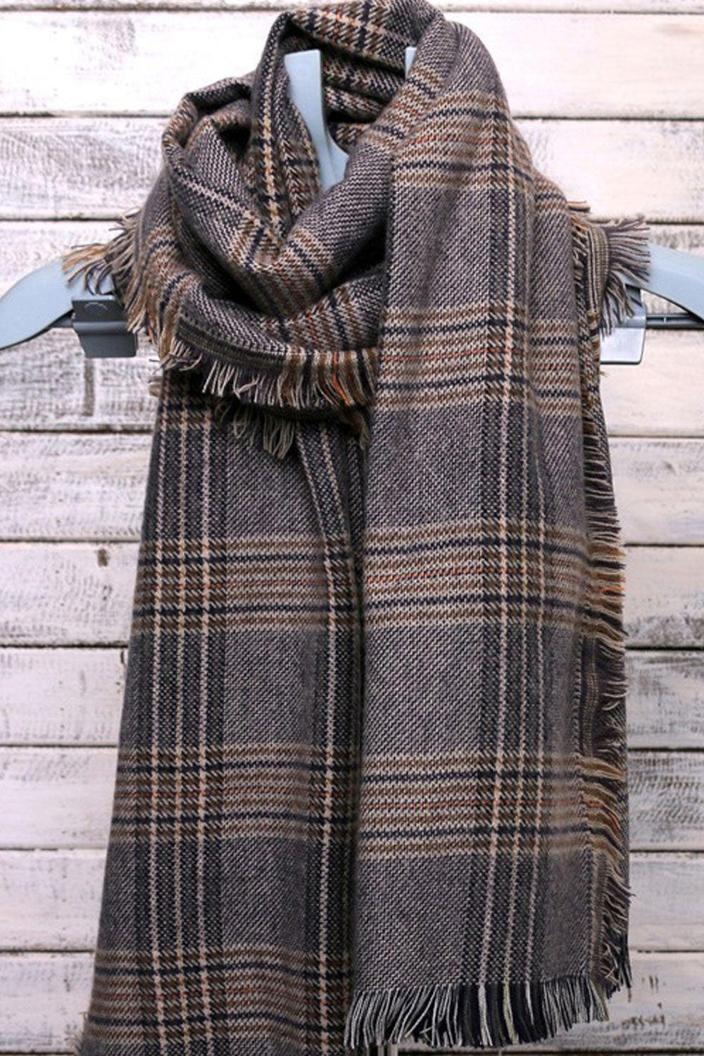 Women Autumn Winter Plaid Pattern Warm Thick Shawl